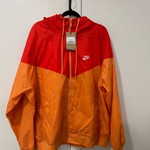 NWT Men’s Nike Vibrant Red and Orange Windbreaker